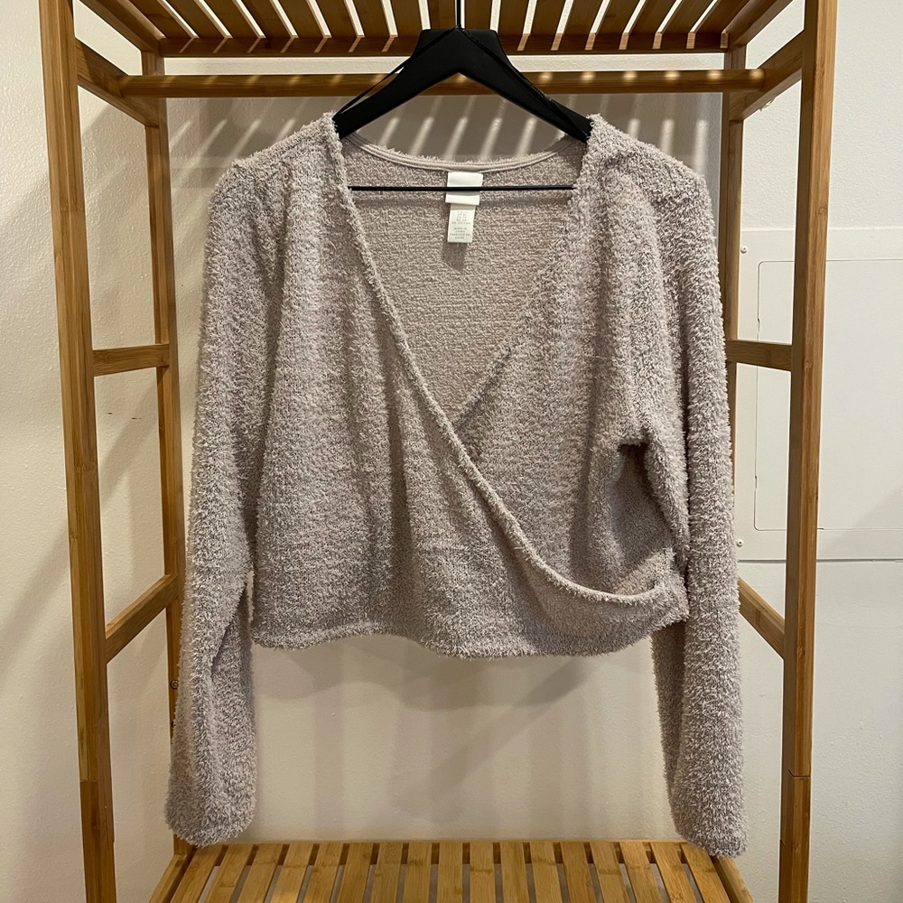 H&M Wrap Crop Sweater